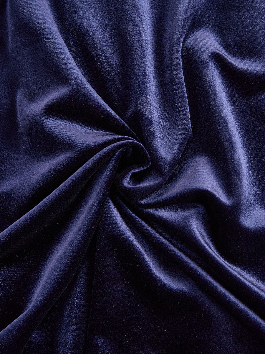 Сибела | Тъмносиня Миди Рокля с Дълъг Ръкав