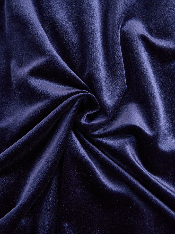 Сибела | Тъмносиня Миди Рокля с Дълъг Ръкав