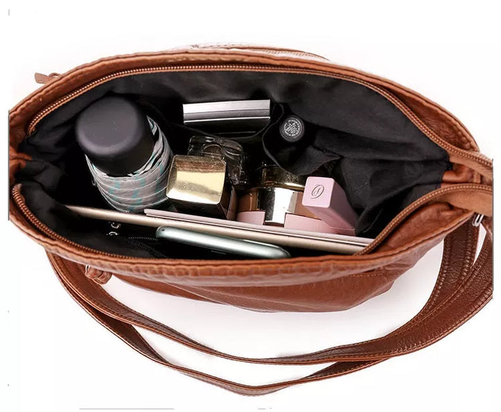 Paulina™ | Чанта през рамо от мека кожа