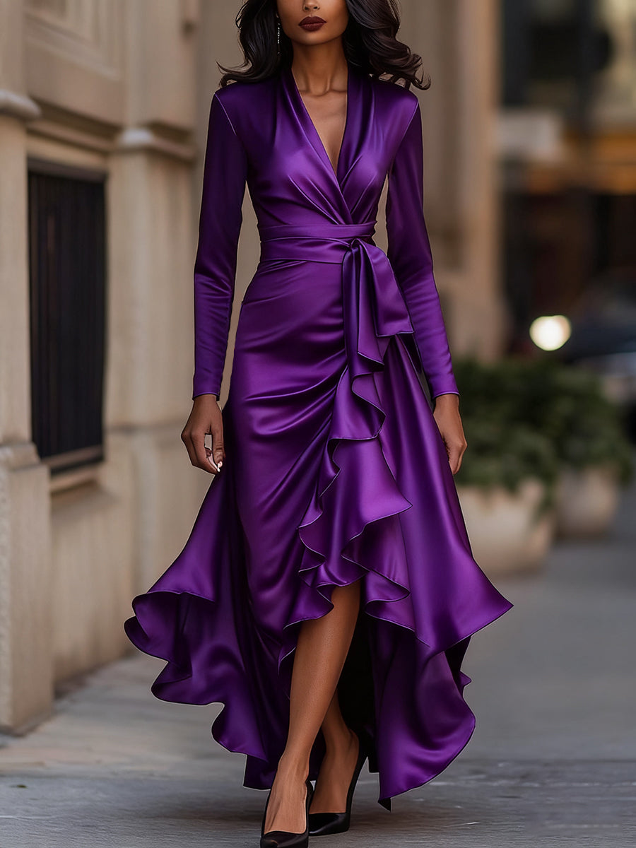 София – Сатенена макси рокля