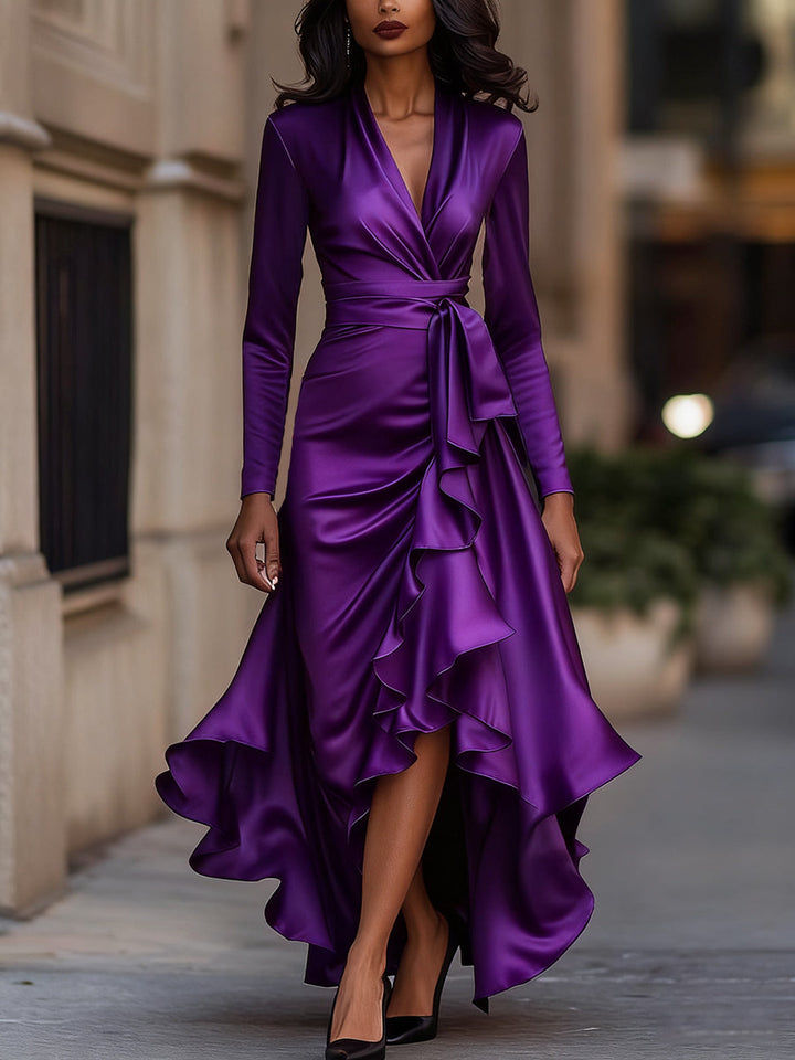 София – Сатенена макси рокля