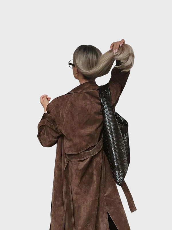 Denka™ - Елегантно велурено палто