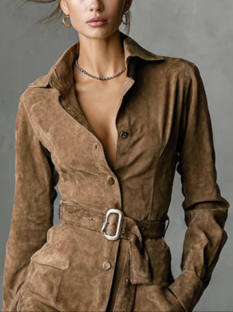 Клара | Миди рокля с дълъг ръкав